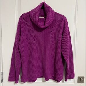 NWT - Fat Face Women’s Wool Blended Ribbed Knit Turtleneck Sweater - US 6/M